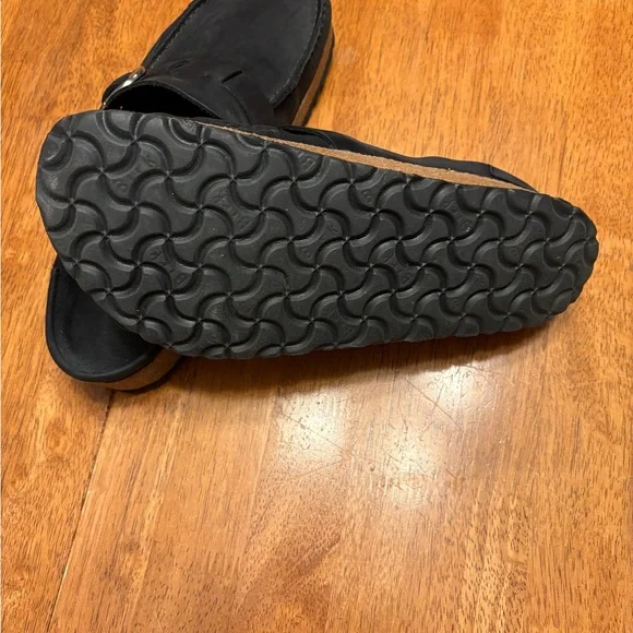 Black Birkenstock Buckley loafers with silver buckle. Rarely worn. - Picture 3 of 3